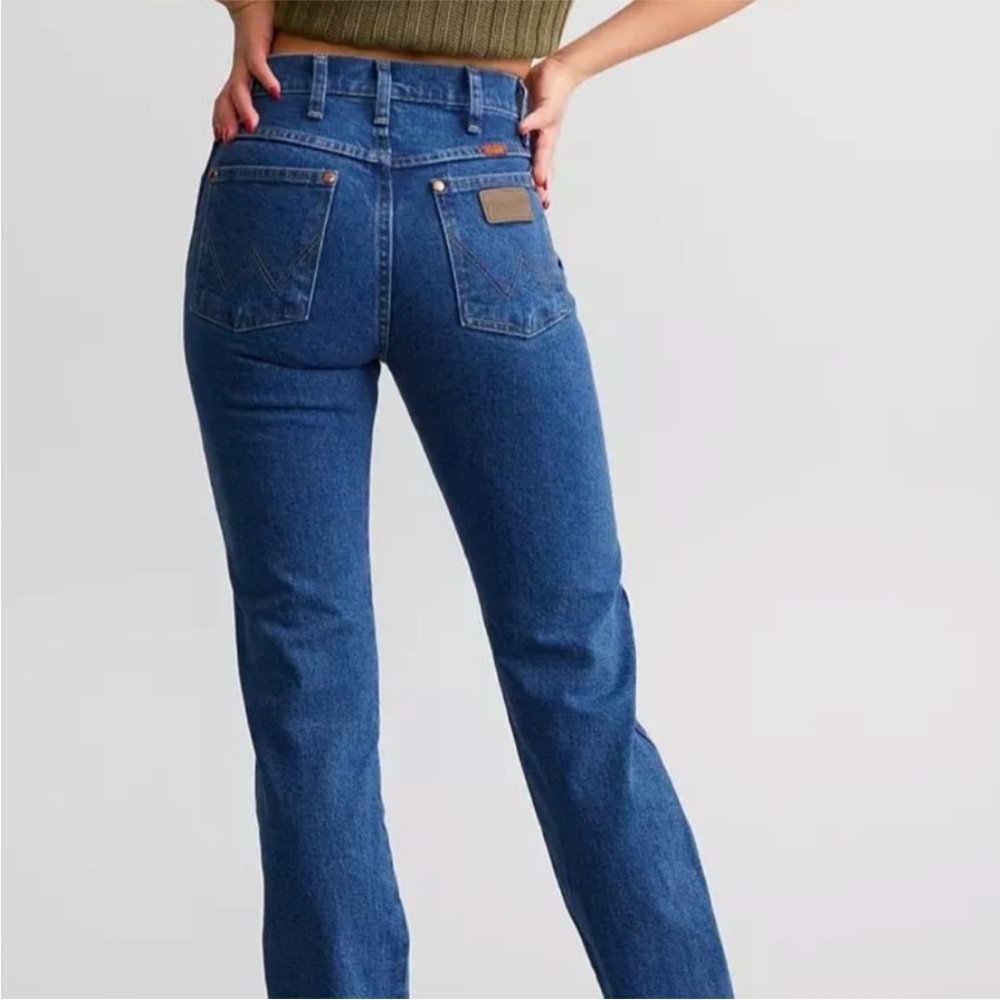 Wrangler Vintage Cowboy Cut Cotton Rigid Denim Jeans 15x34 USA Western Crease
